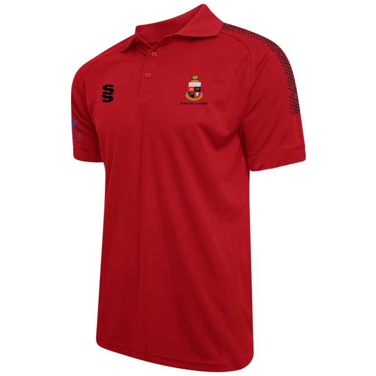Warwick University Staff Society - DUAL POLO SHIRT RED/BLACK